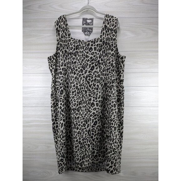 Maya Brooke Animal Print Dress 24W - Picture 6 of 8